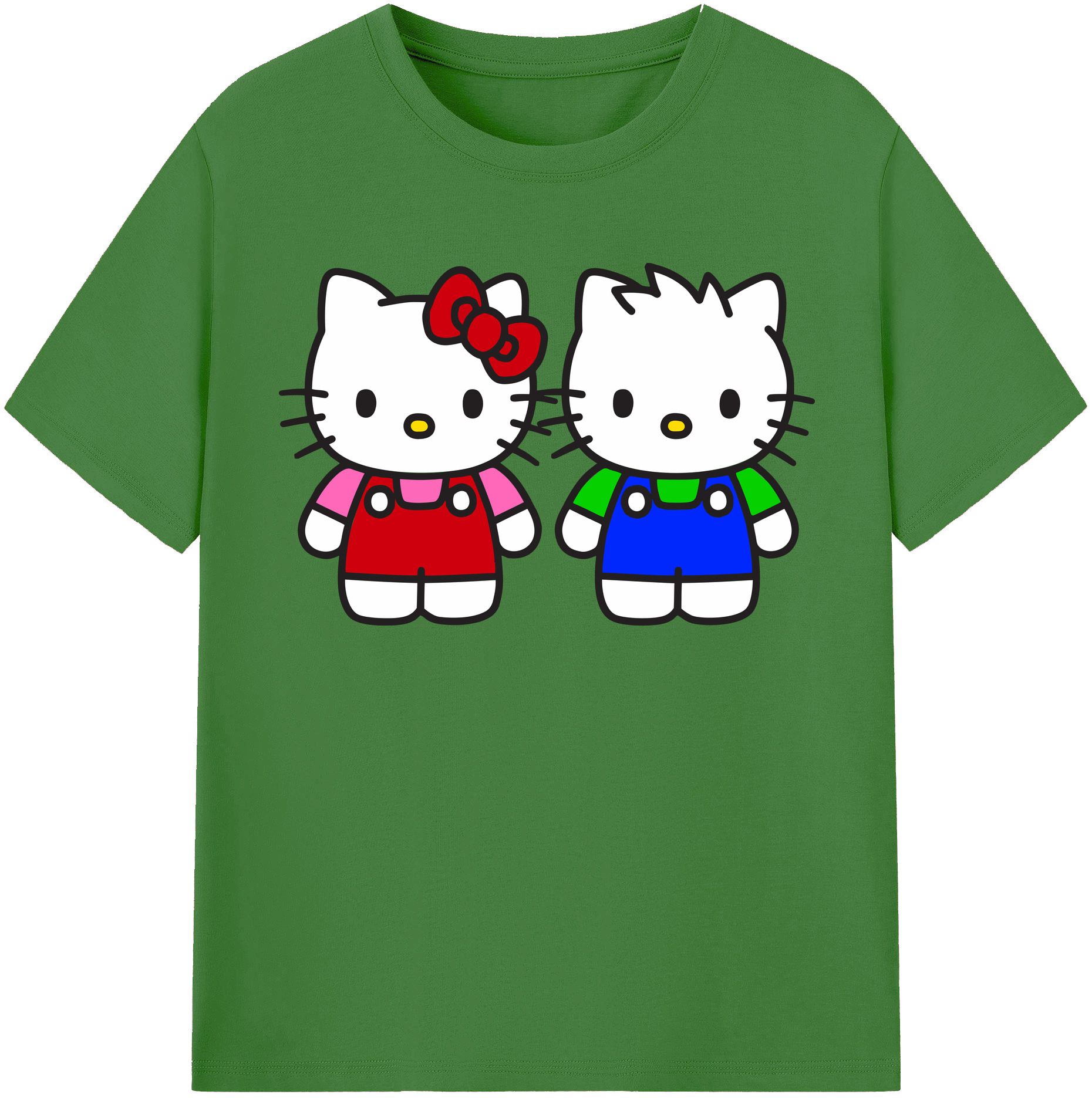 （画像用） Hello Kitty ハローキティ レディースカジュアルプリントTシャツ（綿100％）
